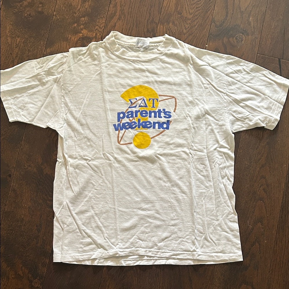 Hanes Vintage SDT Michigan Sorority Tee with Yellow and Blue Design